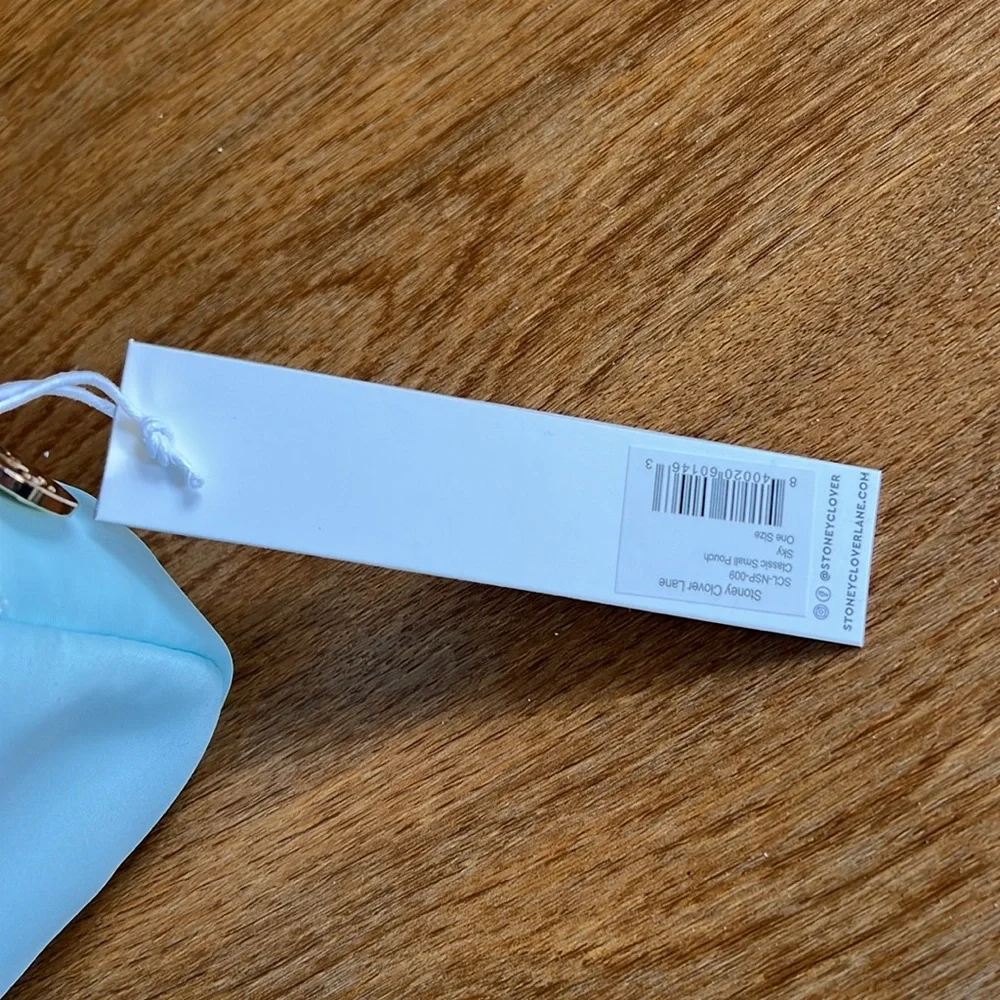NWT Stoney Clover Lane classic small pouch in sky blue